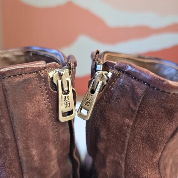 A.S.98 Leather Traver Military Boots Burgundy Women's 7.5-8 Euro 38 - Picture 4 of 12